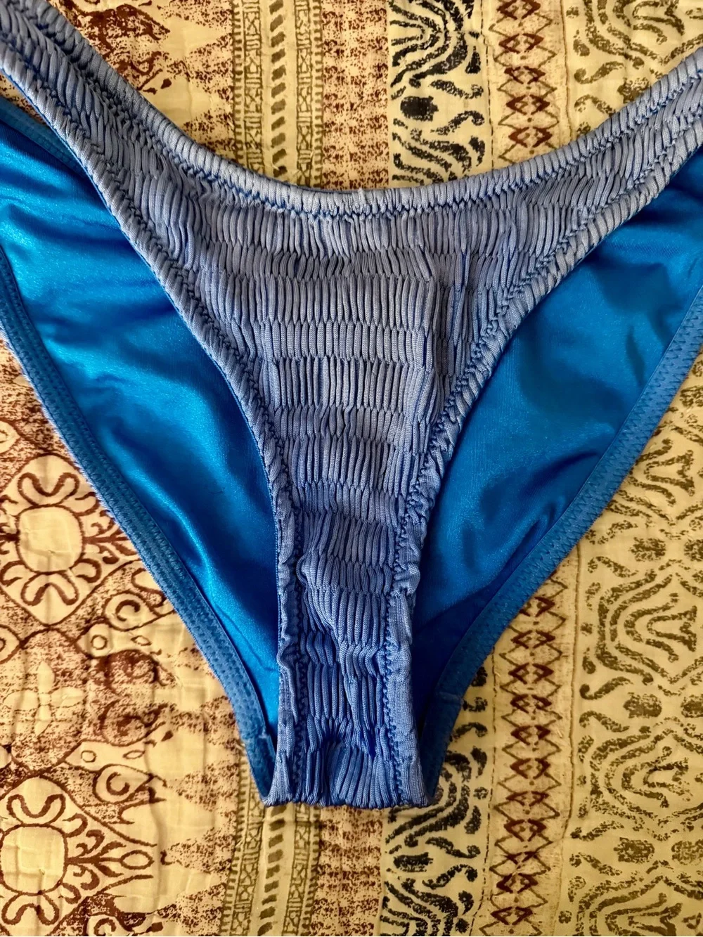 triangl swimwear Light Blue Smocked Bikini Set